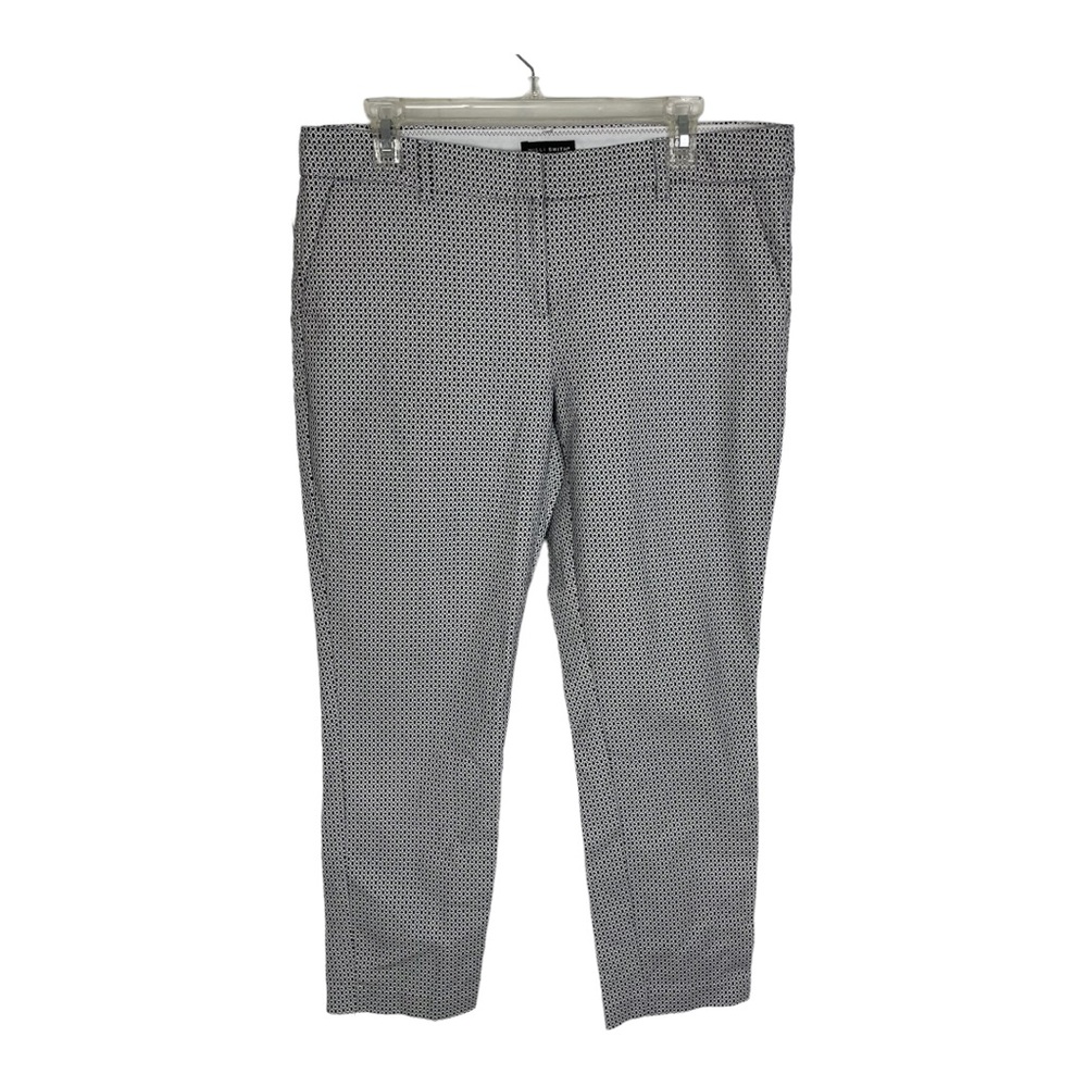 Willi Smith Navy‎ Tan Patterned Pants Size 12 Office Siren Corpcore - Picture 3 of 13